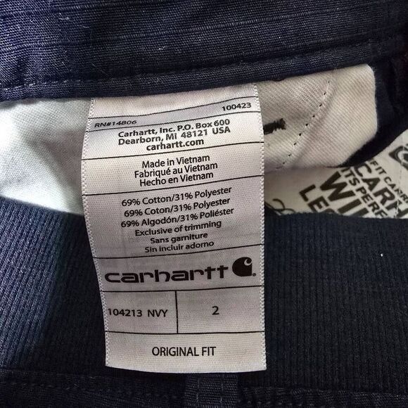 Carhartt Navy Original Fit Shorts NWT - Picture 7 of 7